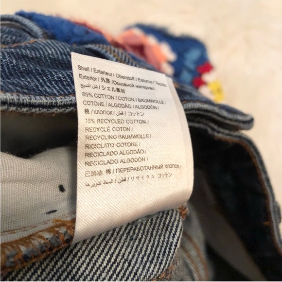 Farm Rio Ultra High Rise Crochet Denim Shorts - Picture 8 of 10